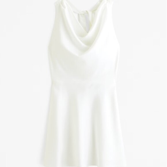 NWT Abercrombie Cowl Neck Halter Mini Dress - Picture 2 of 6